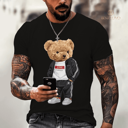 Premium 3D Print Bear Teddy T-Shirt