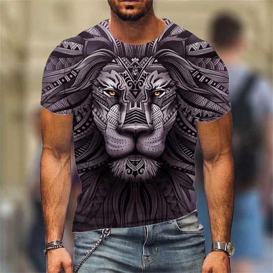 Premium Men's T-Shirt 3D Emperor Lion Print