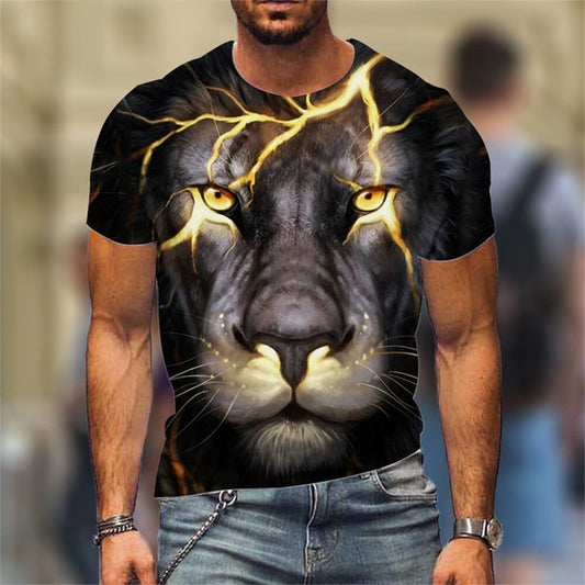 Premium Men's T-Shirt 3D Print King of Thunder