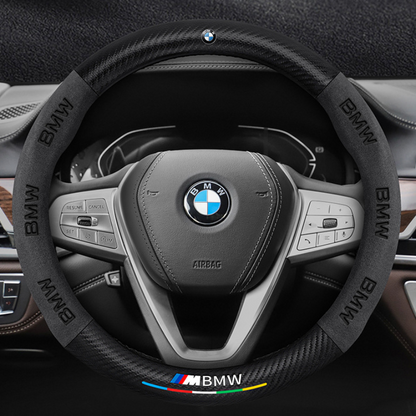 High-Quality Anti-Slip Carbon Fibre Suede Steering Wheel Cover