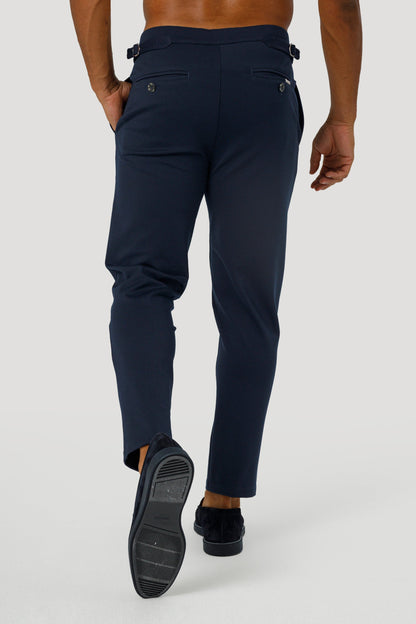 Amalfi Navy Blue Elite Tailored Trousers with Side Adjustment