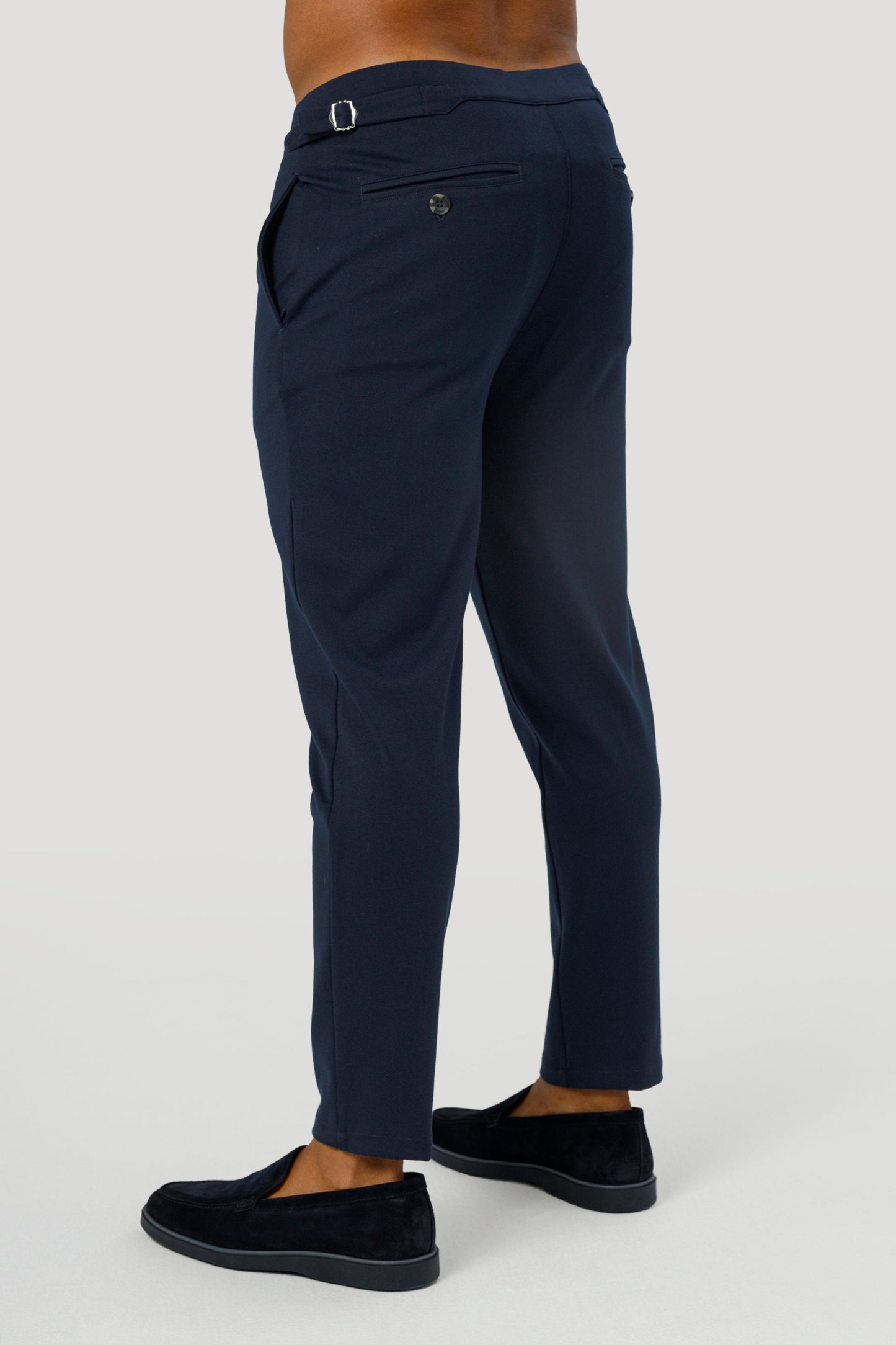 Amalfi Navy Blue Elite Tailored Trousers with Side Adjustment