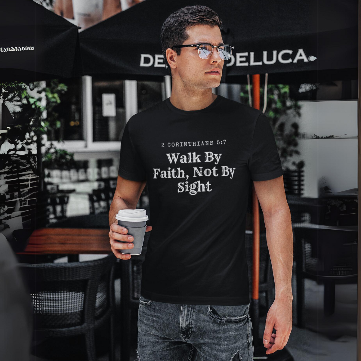 Unisex 100% Cotton T-Shirt - Walk By Faith, Not By Sight